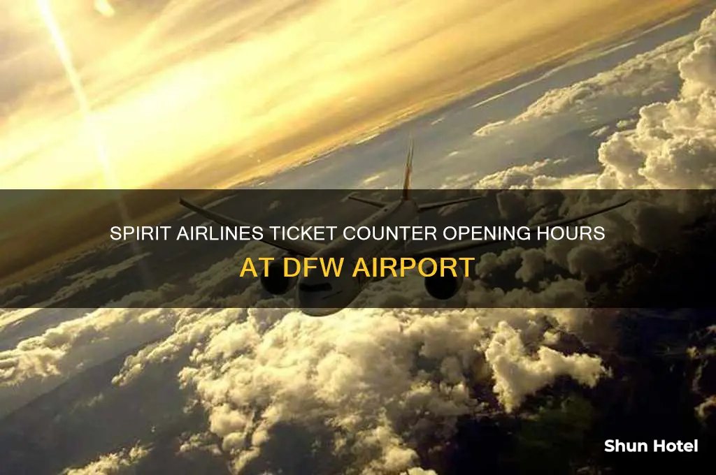 what time does spirit ticket counter open at dfw airport