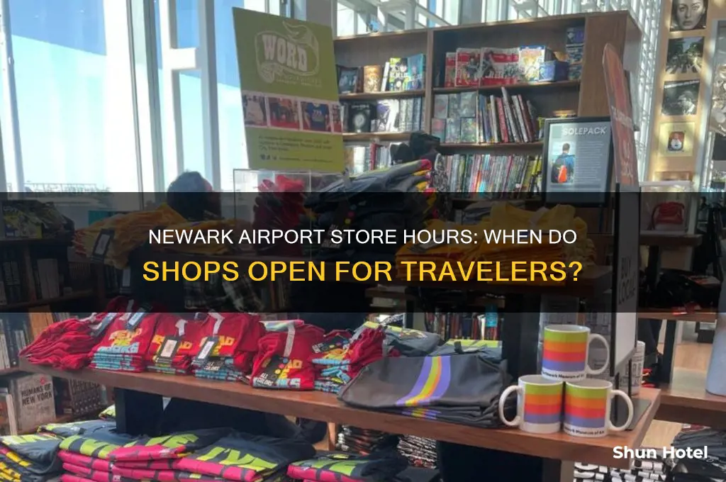 what time does stores open at newark airport