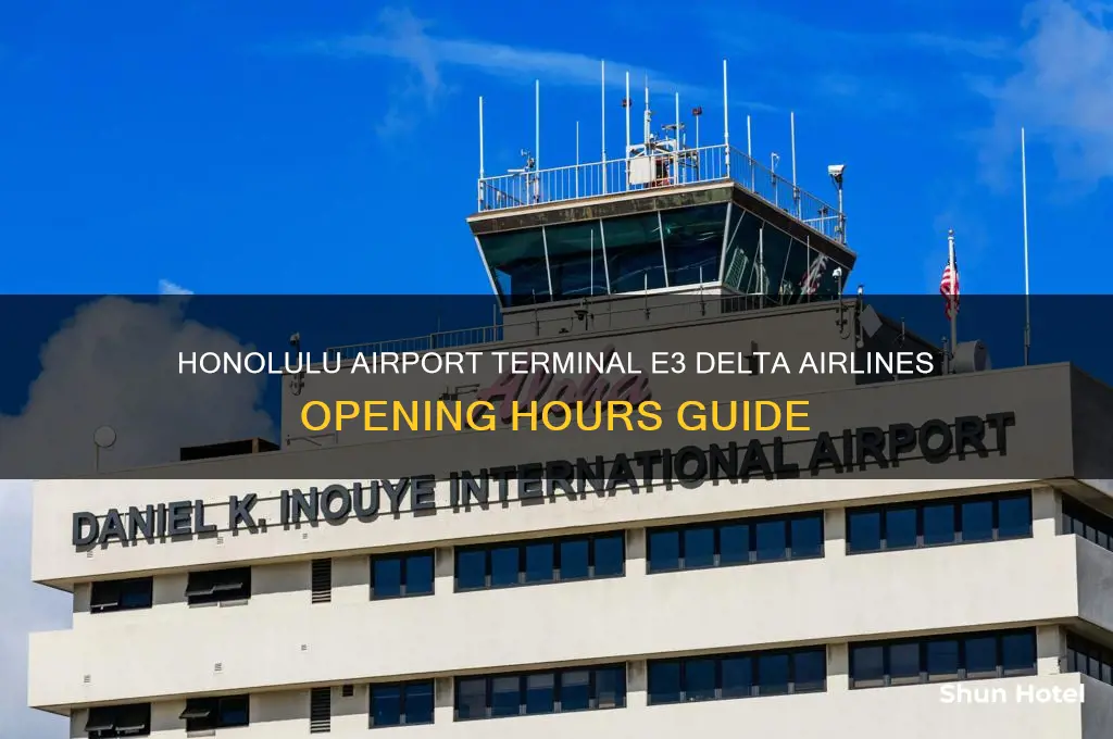 what time does terminal e3 honolulu airport open delta airlines