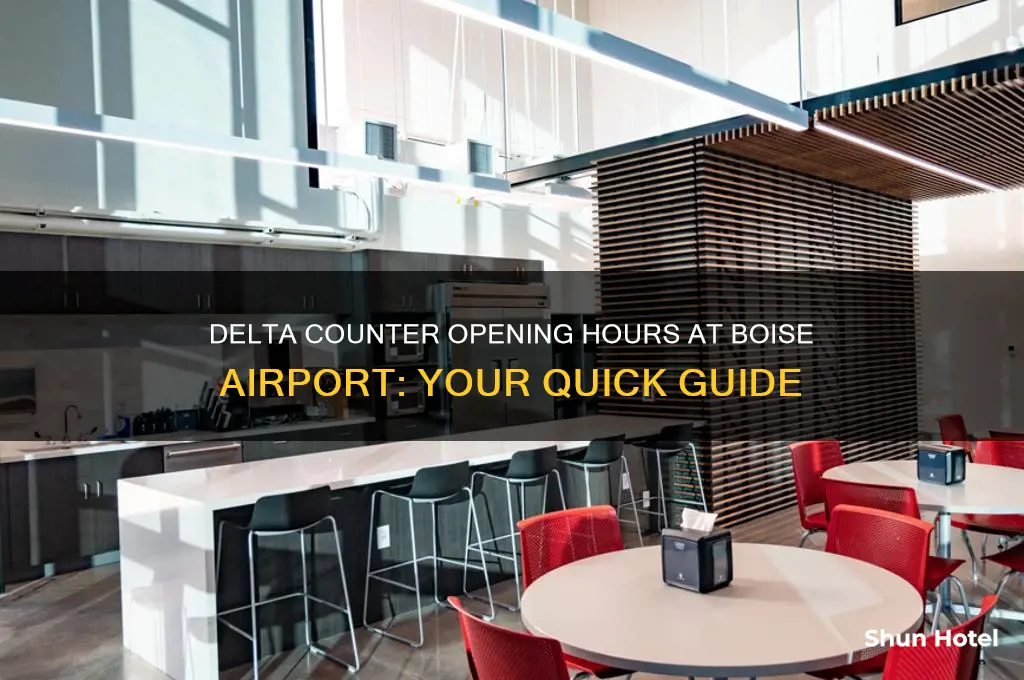 what time does the delta counter open at boise airport