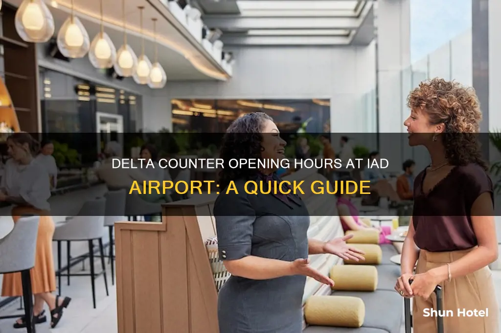 what time does the delta counter open at iad airport