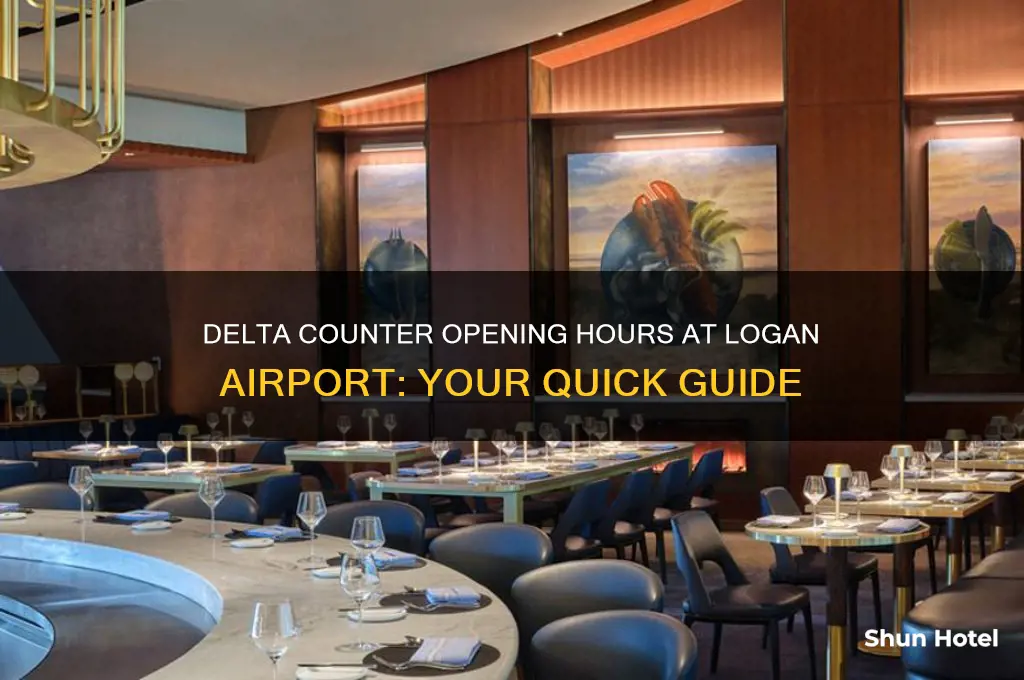 what time does the delta counter open at logan airport
