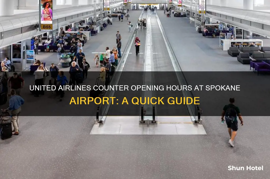 what time does the united counter open at spokane airport