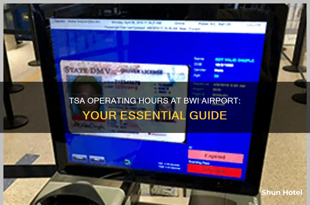what time does tsa open at bwi airport
