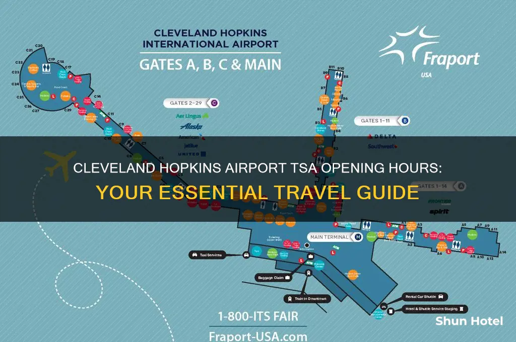 what time does tsa open at cleveland hopkins airport