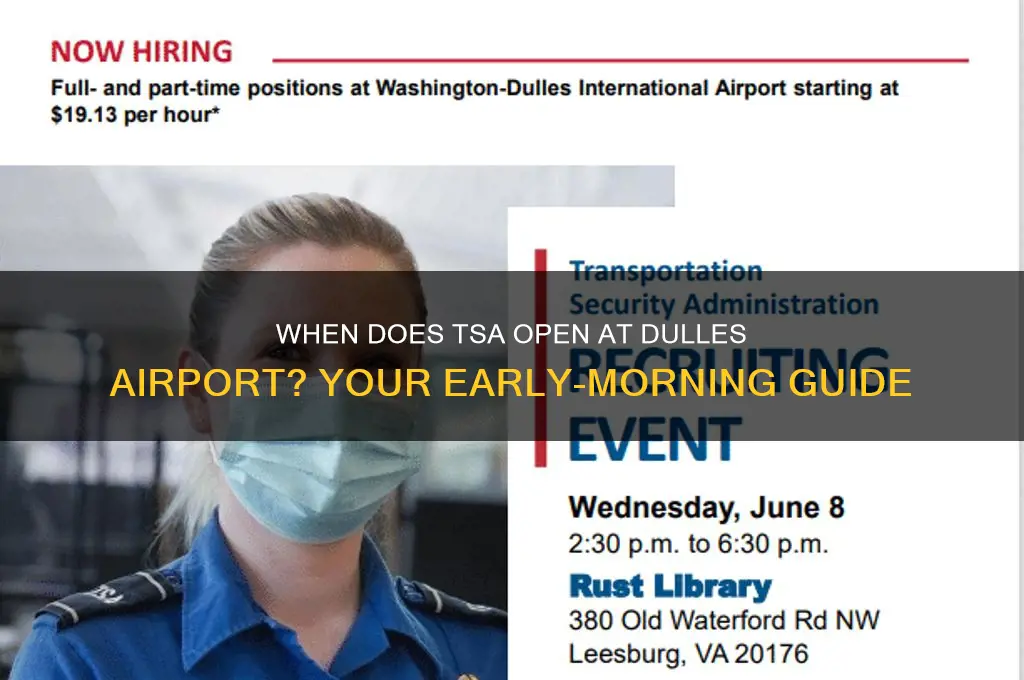 what time does tsa open at dulles airport