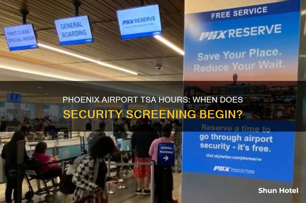 what time does tsa open at phoenix airport