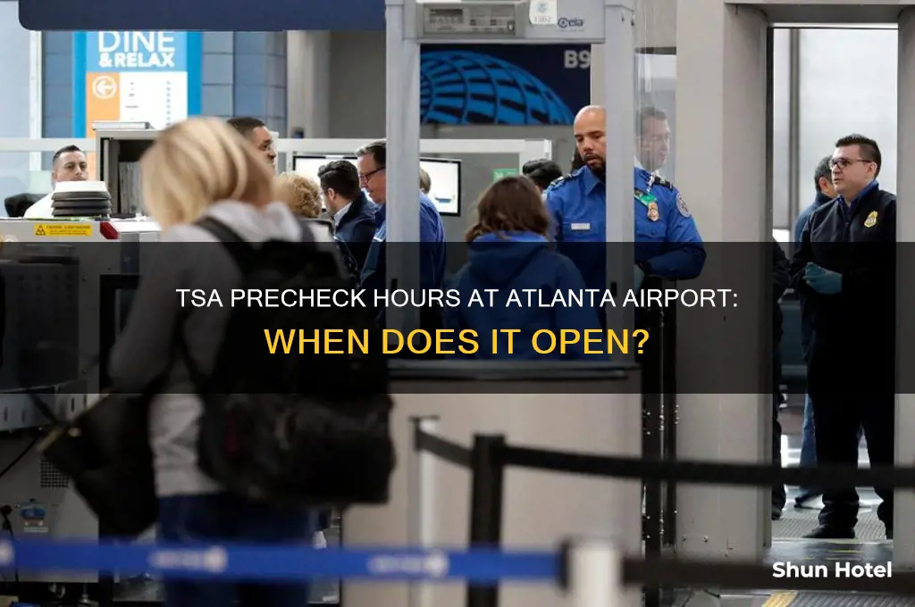 what time does tsa precheck open at atlanta airport