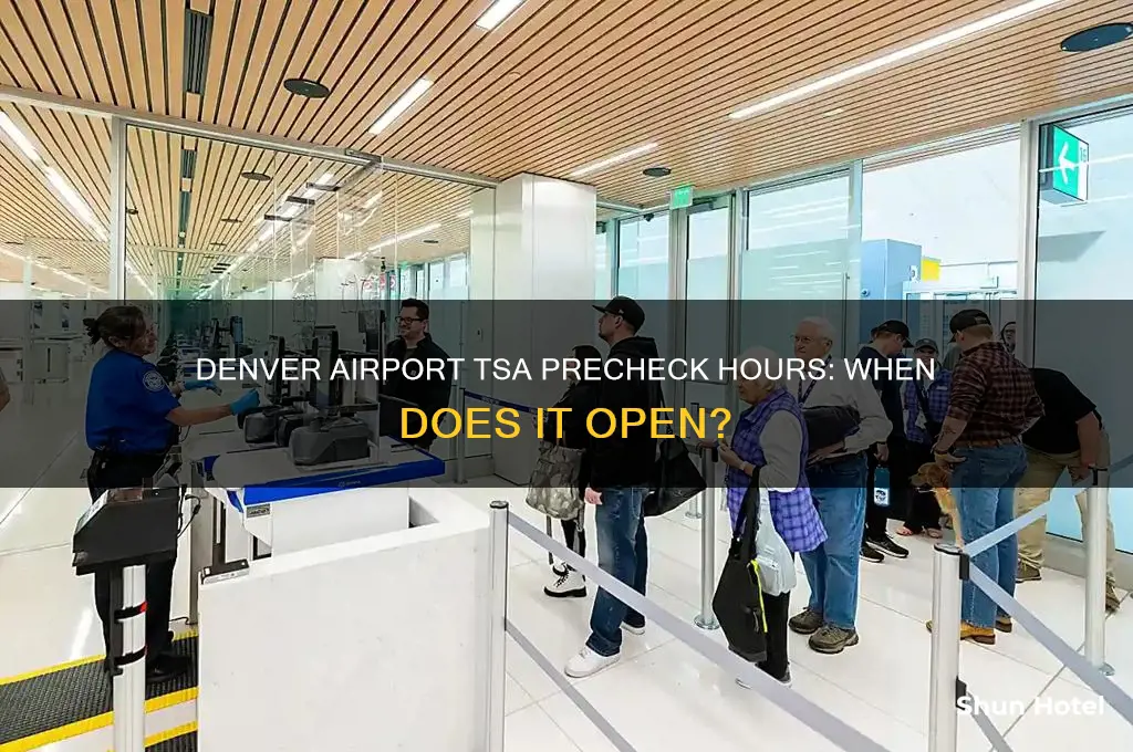 what time does tsa precheck open at denver airport