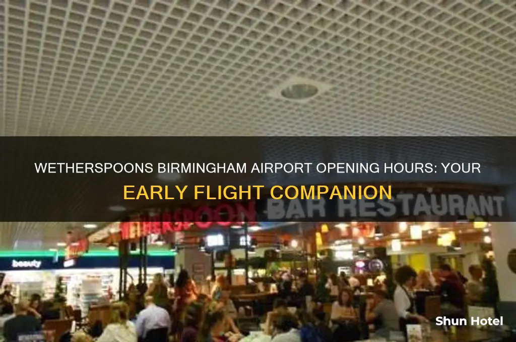 what time does wetherspoons open at birmingham airport