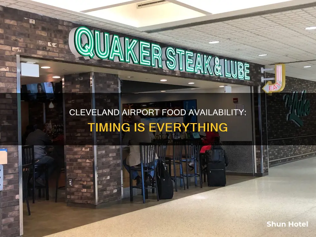 what time food available cleveland airport