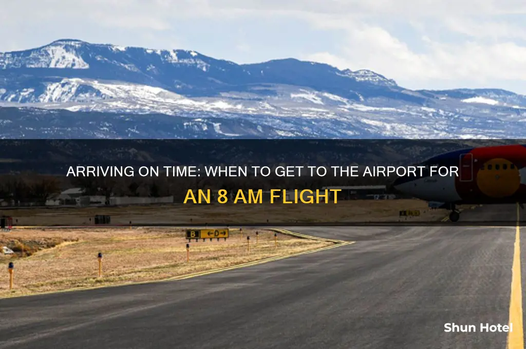 what time get airport for 8am flight