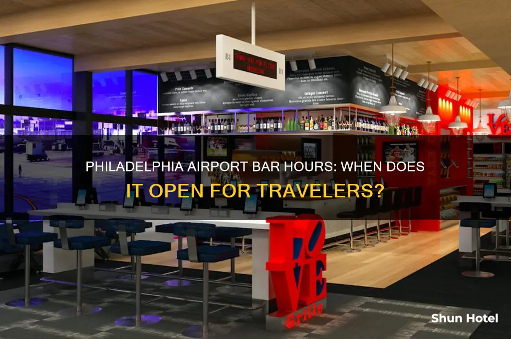 what time is the bar open at philadelphia airport