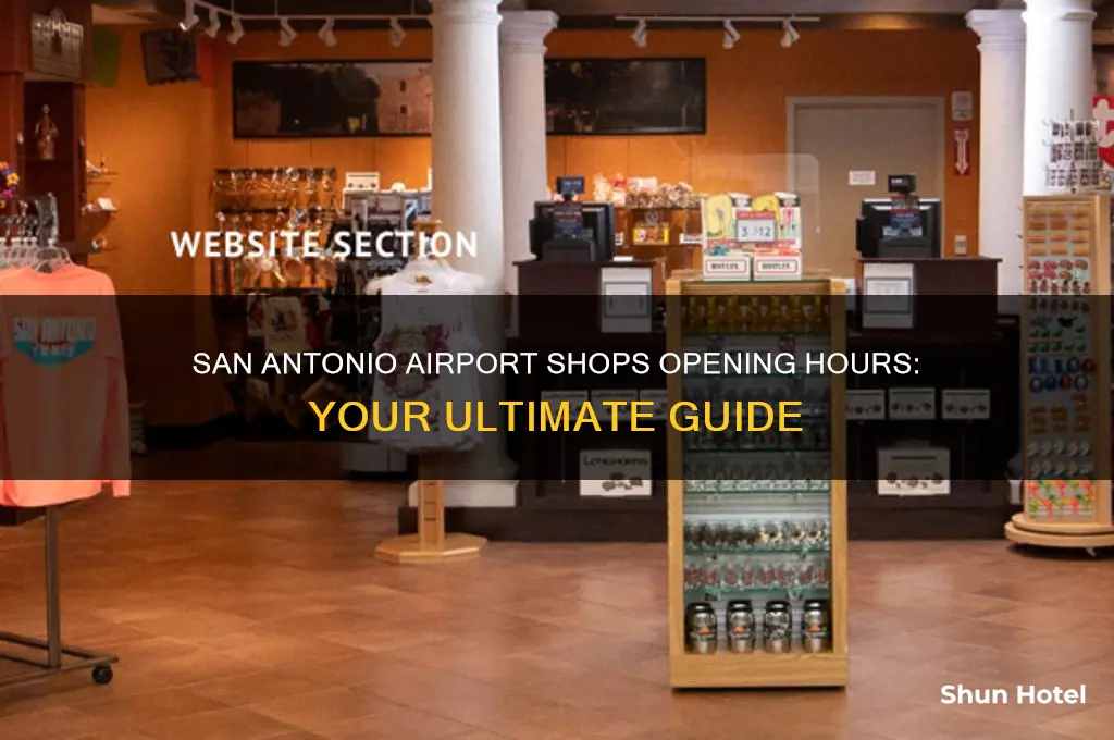 what time shops open at san antonio international airport