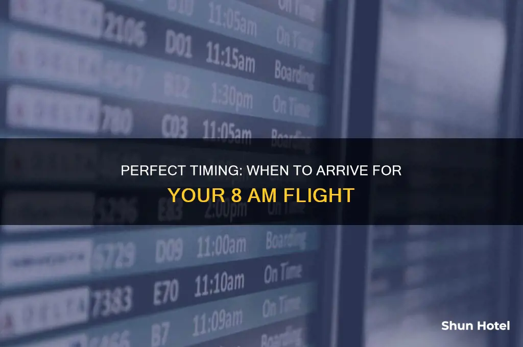 what time should i get to airport for 8am fliht