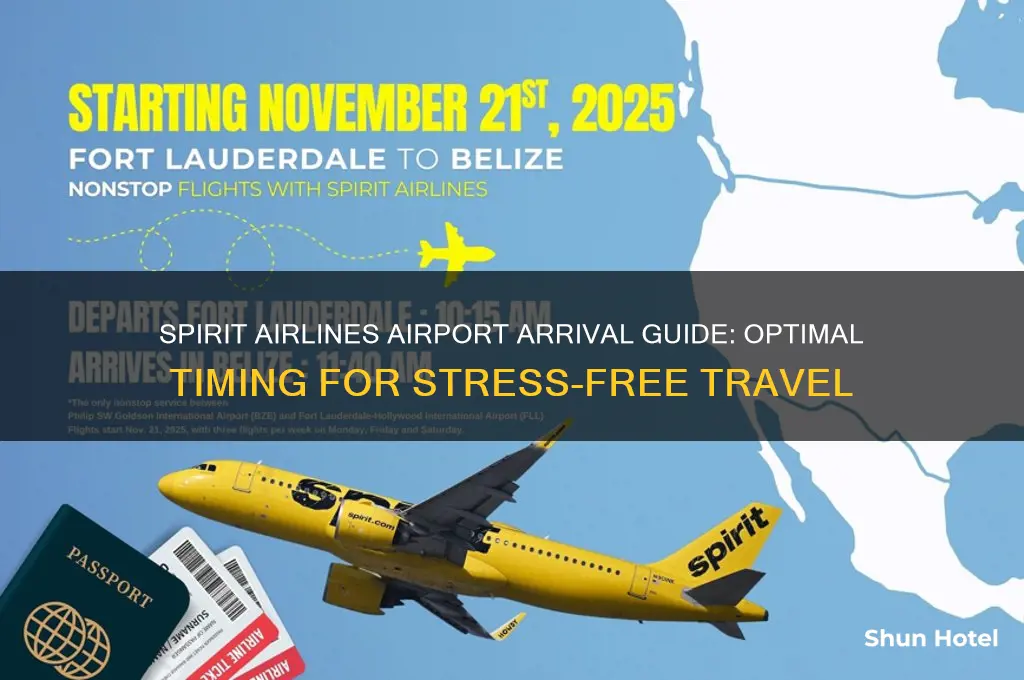 what time should i get to the airport spirit airlines