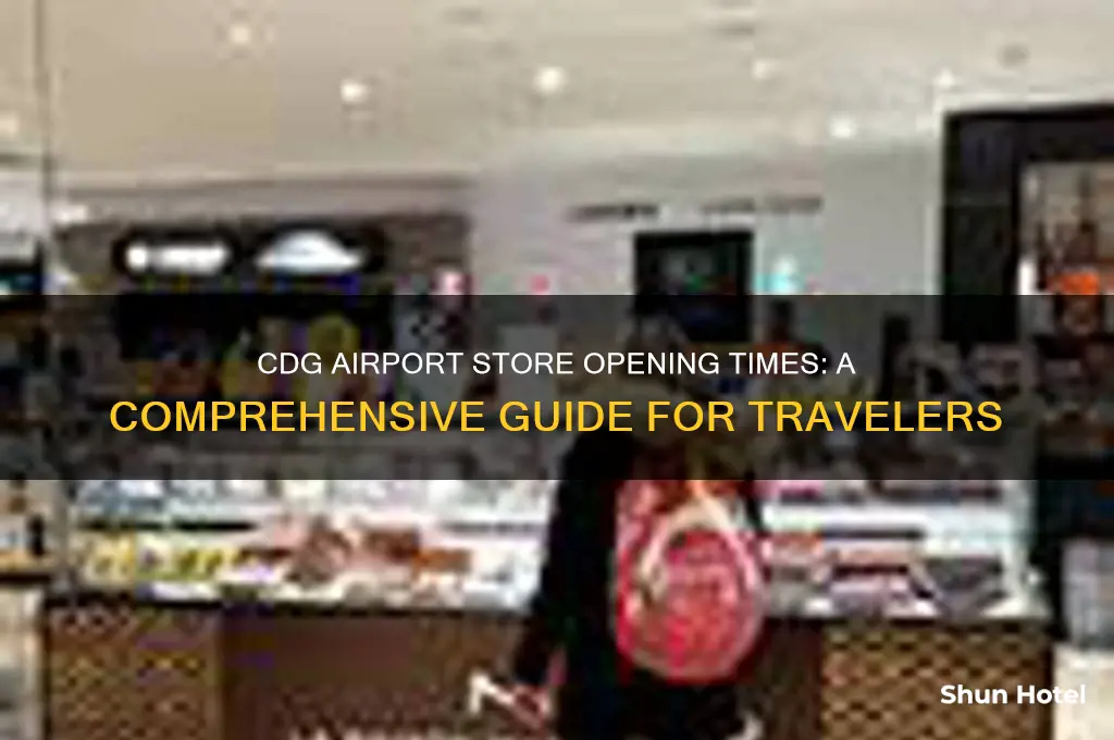 what time so stores open at cdg airport