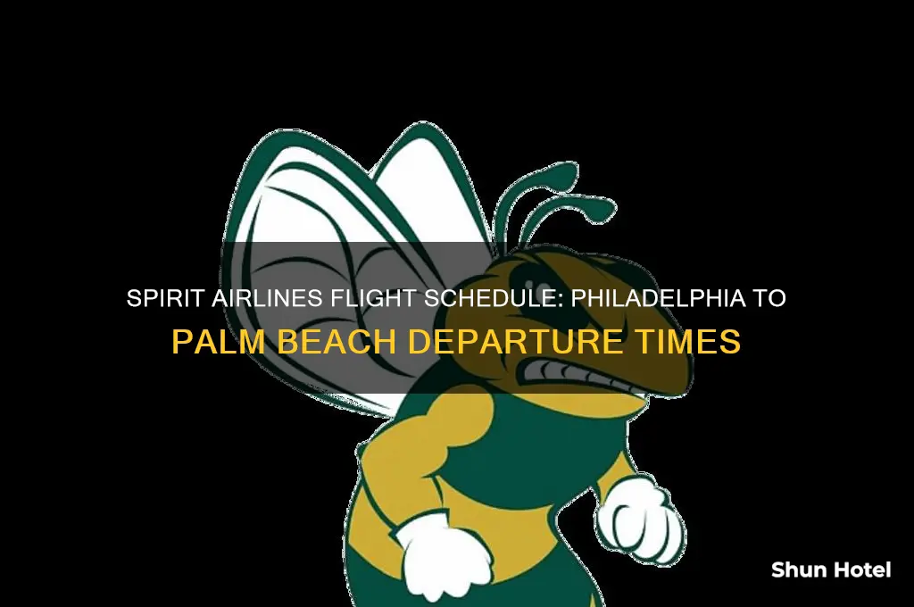 what time spirit fly from philadelphia to palm beach airport