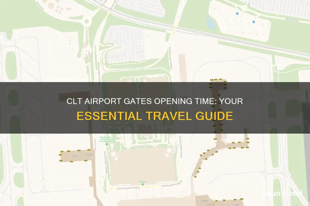 what time the gates open at clt airport