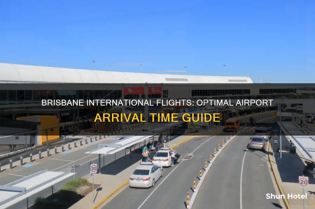 what time to be at airport for international flight brisbane