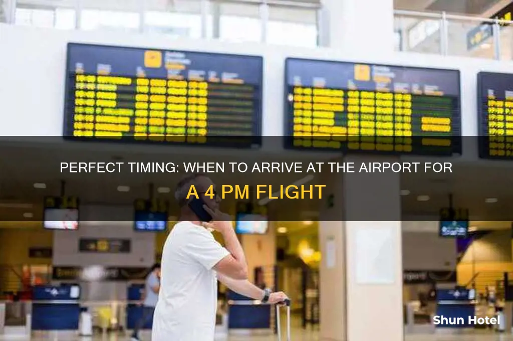 what time to get to airport for 4pm flight
