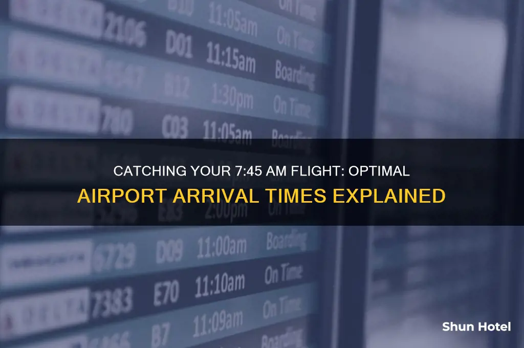 what time to get to airport for 745 flight