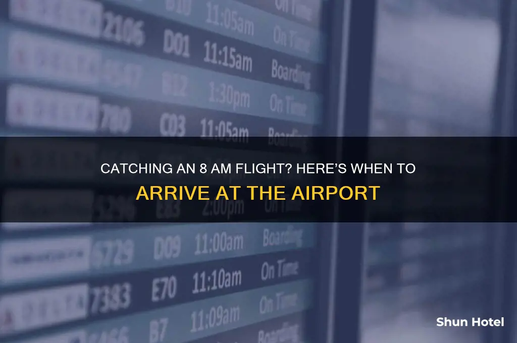 what time to get to airport for 8am flight