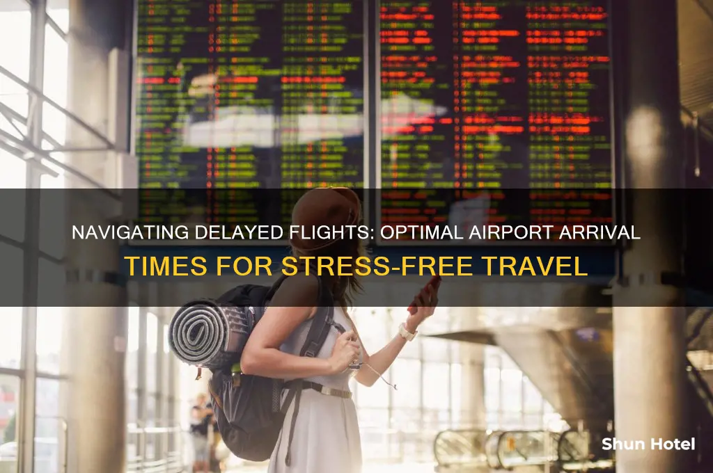 what time to get to airport for delayed flight