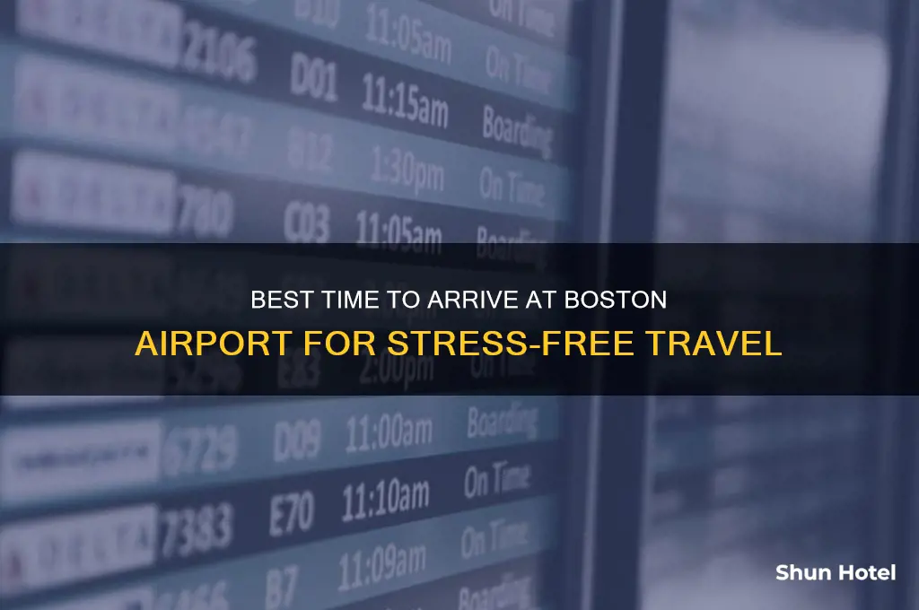 what time to get to boston airport