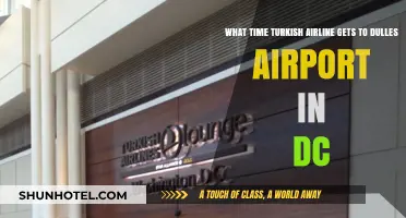 Turkish Airlines Arrival Times at Dulles Airport in Washington, DC