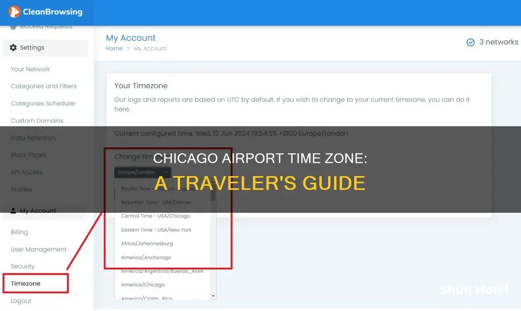 what time zone is chicago airport