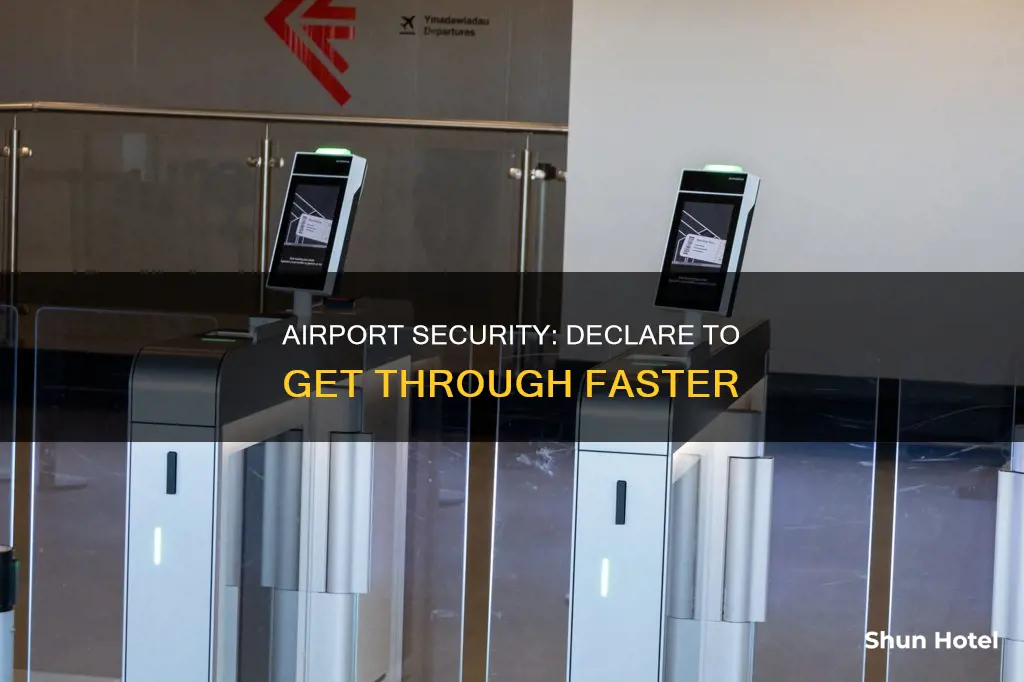 what to declare at airport security