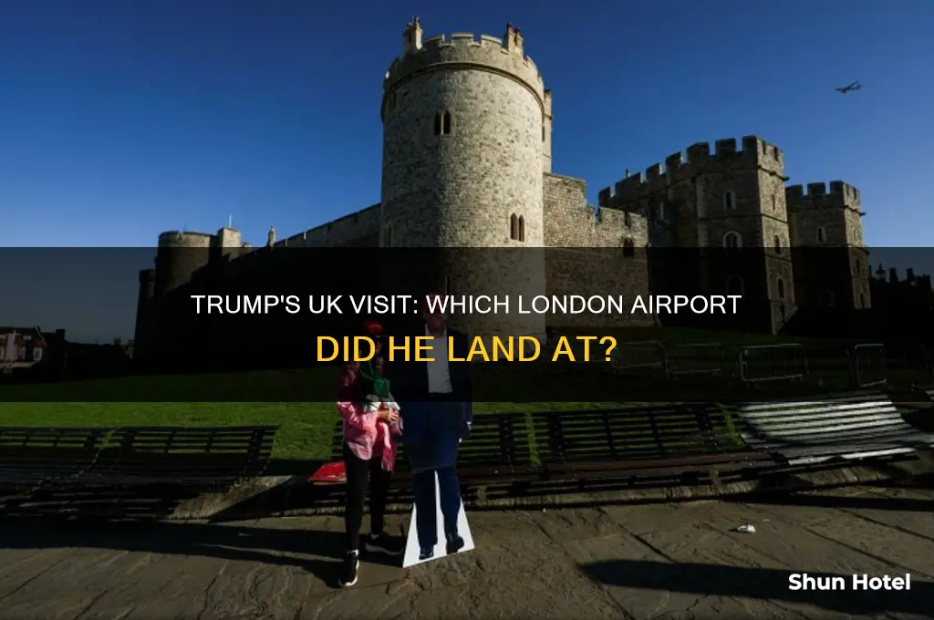 what uk airport did trump fly to london uk
