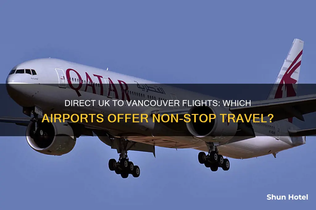 what uk airports fly direct to vancouver