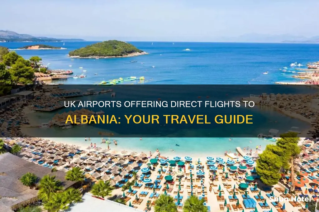 what uk airports fly to albania