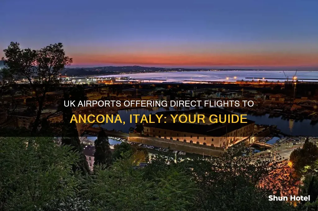 what uk airports fly to ancona