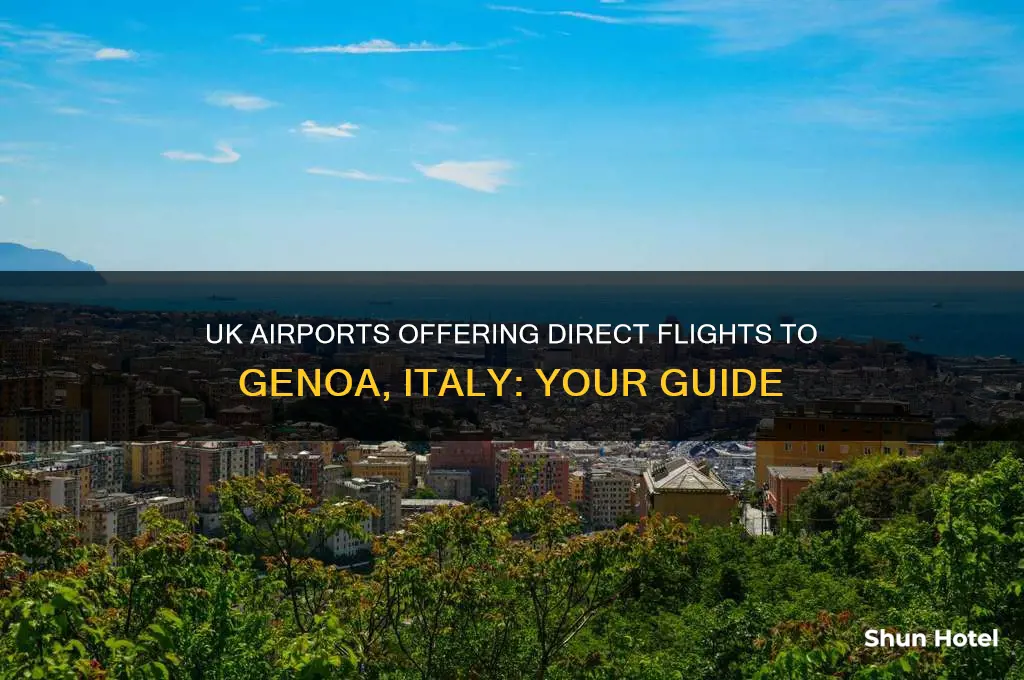 what uk airports fly to genoa