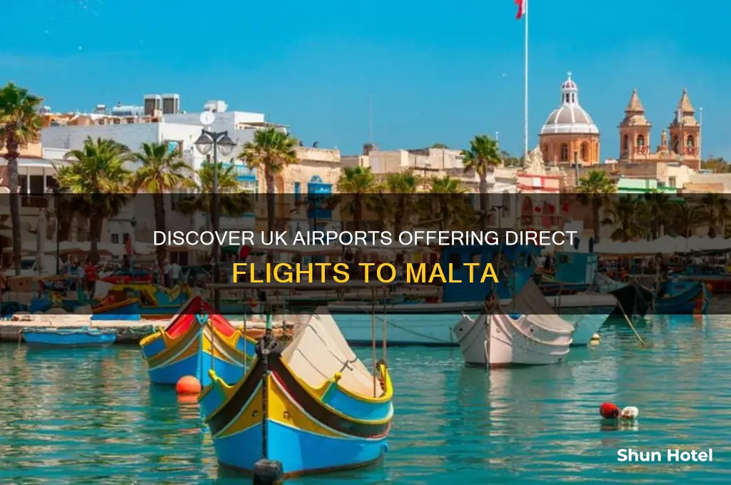 what uk airports fly to malta