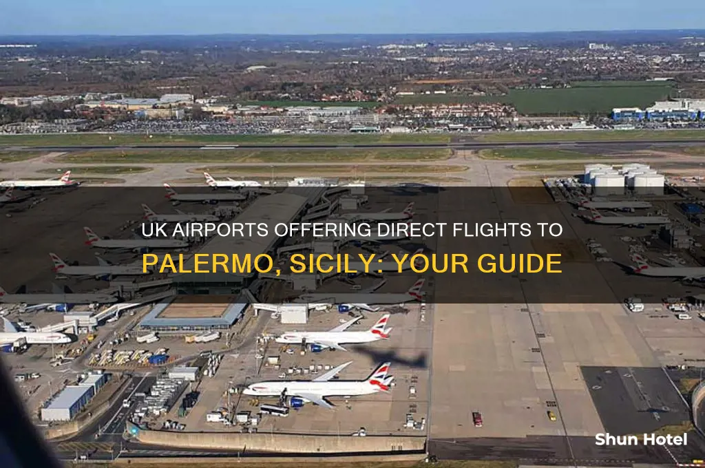 what uk airports fly to palermo
