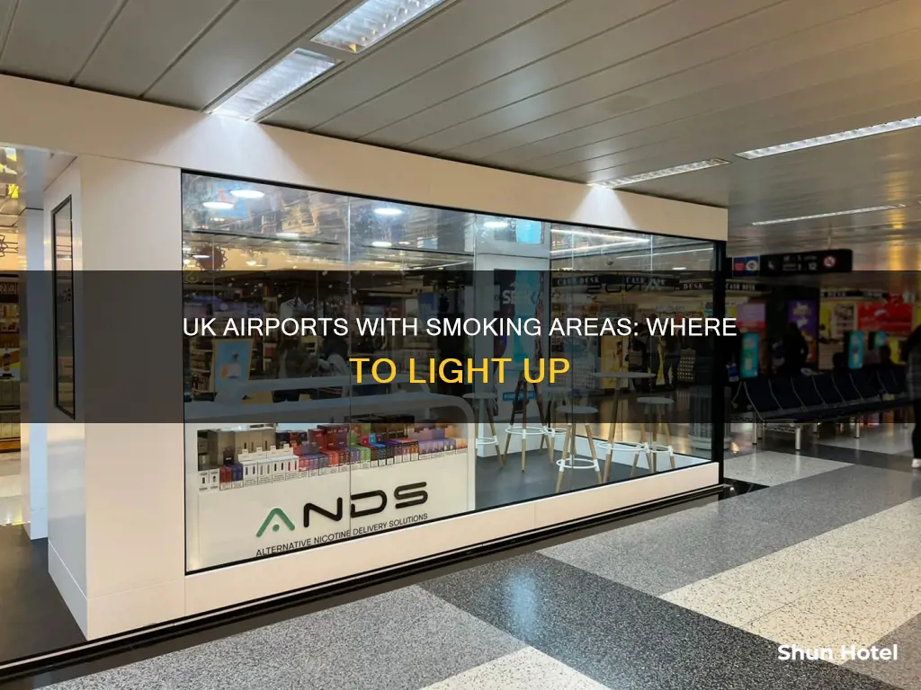 what uk airports have smoking areas