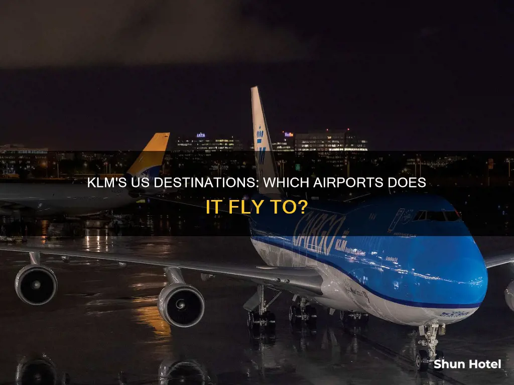 what us airports does klm from