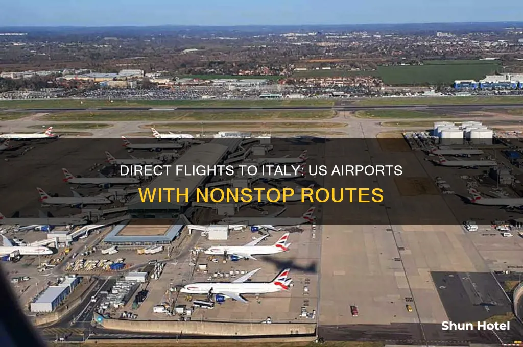 what us airports fly direct to italy