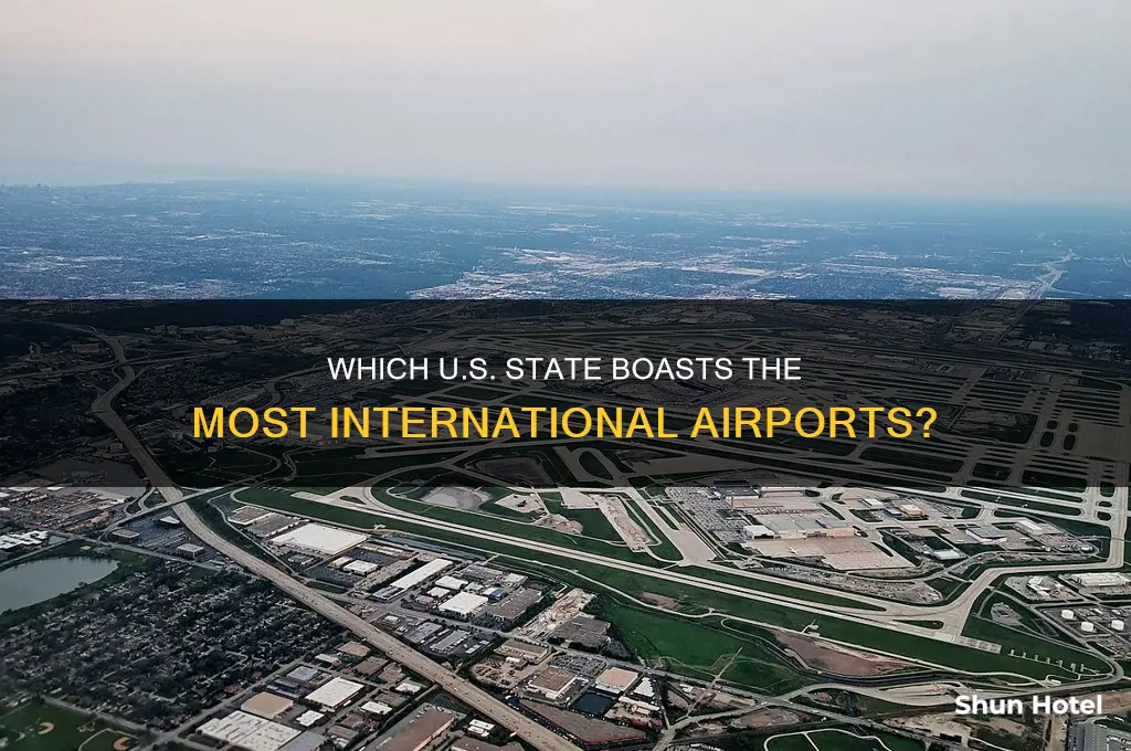 what us state has the most international airports