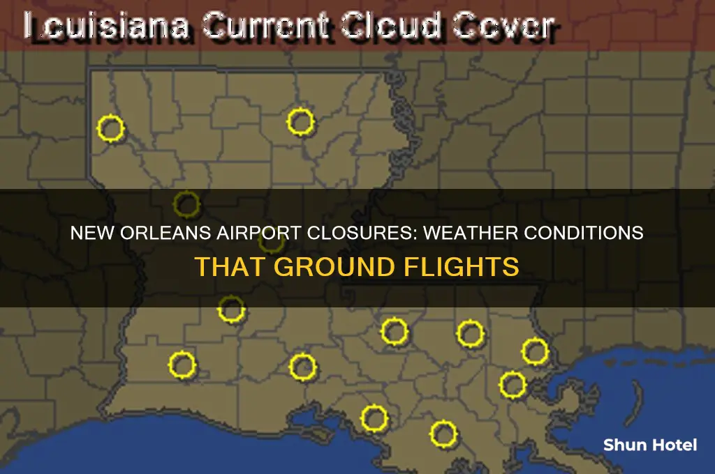 what weather conditions would close new orleans international airport