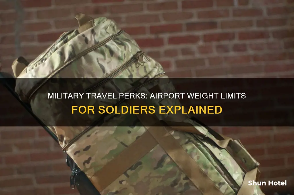 what weight limit do soldiers get at the airport