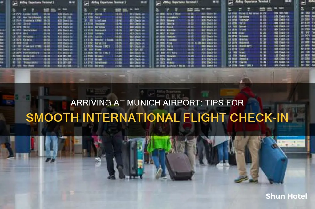 when arrive at munich airport for international flight
