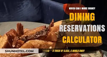 Disney Dining: Reservation Calculator Tips