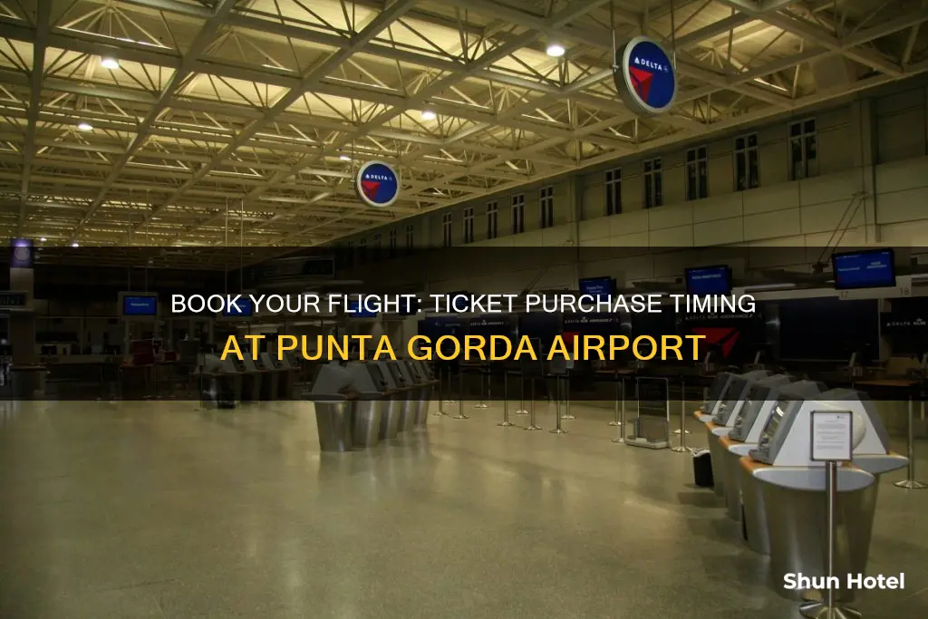 when can i purchase a ticket at unte gorda airport