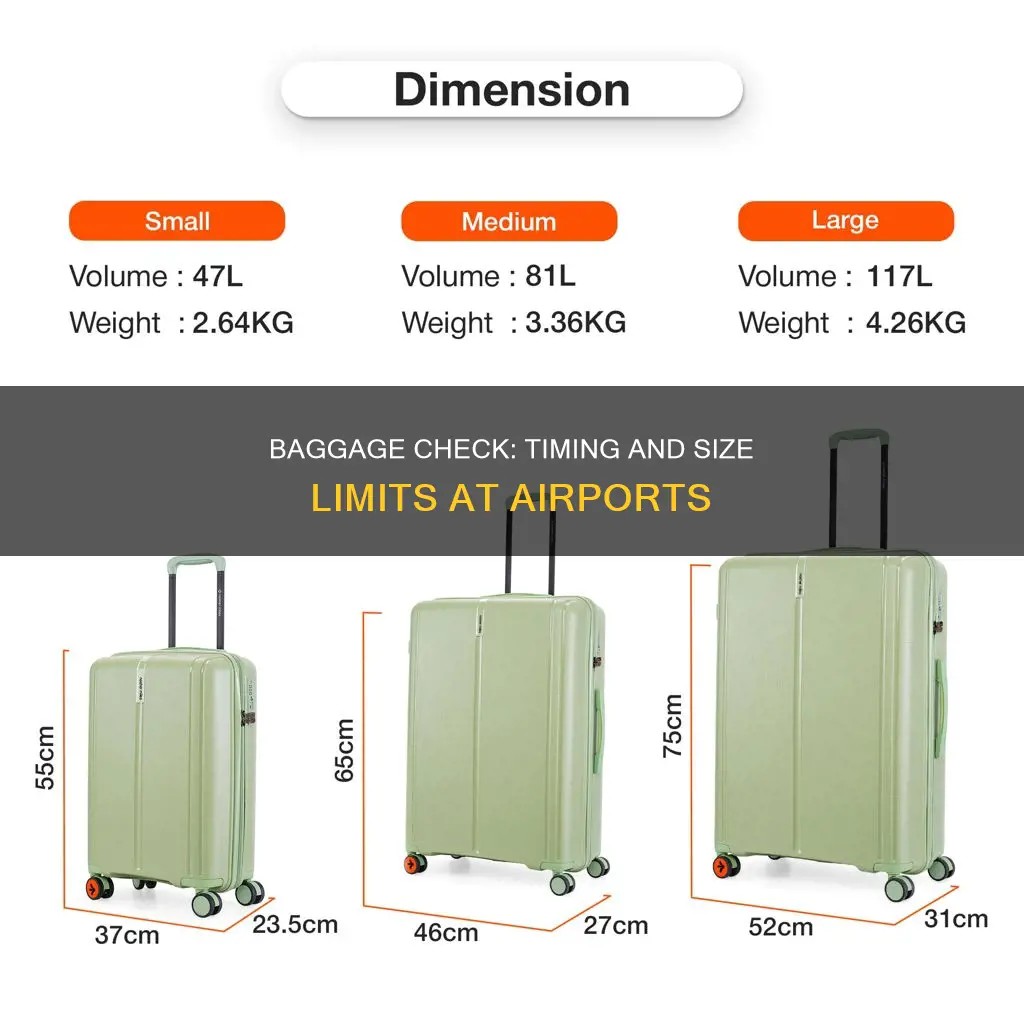 when can you check your size for baggage at airport