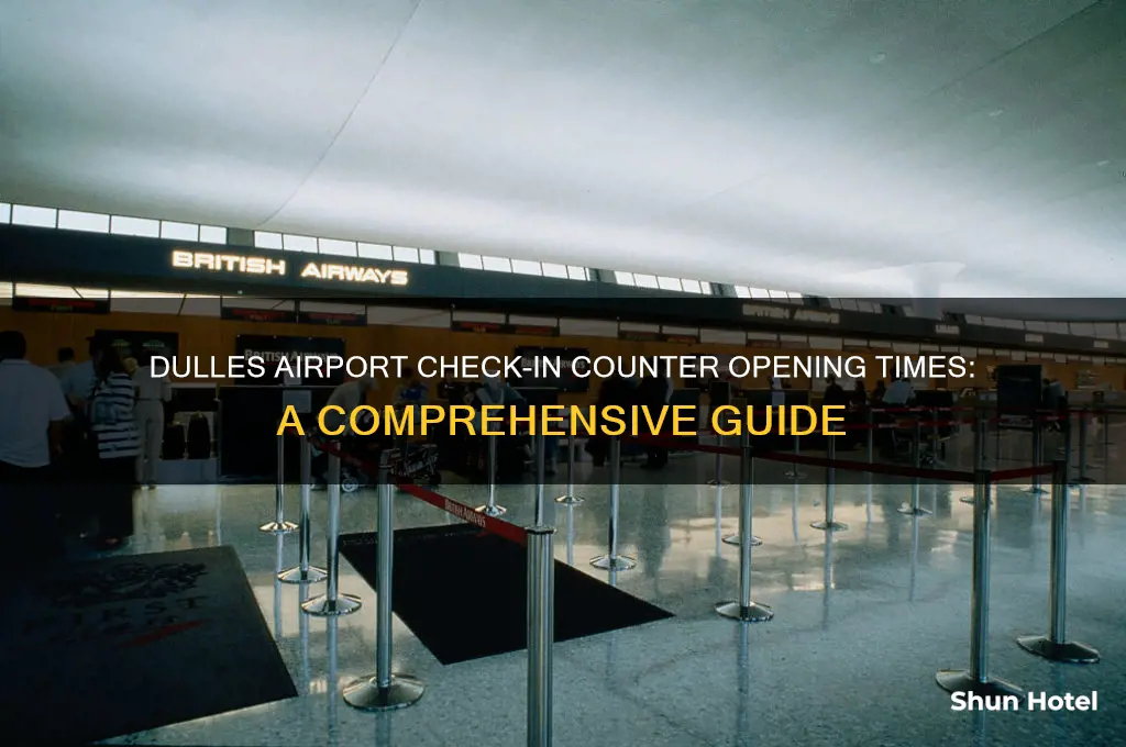when check in counter open dulles airport